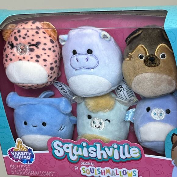 NEW Squishville by Squishmallows 6 Pack Varsity Squad Ultra Soft Plush Toy - Picture 3 of 3